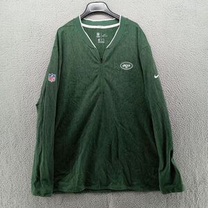 New York Jets Jacket Mens 3XL Green Nike‎ NFL On Field Player Issued 1/4 Zip